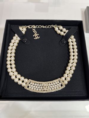 Quality Light Gold Fine Jewelry Necklaces Sophisticated 40cm Length With Pearls factory