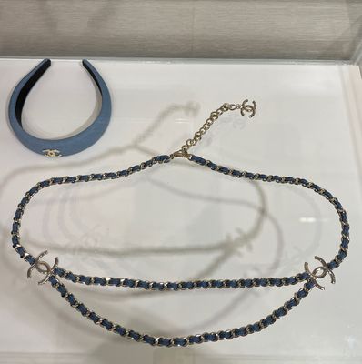 Quality Lightwieght Luxury Statement Necklaces Blue Denim Luxury Fashion Necklace factory