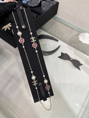 Quality Red Enamel Peony Women Necklace Fine Jewelry 50cm Length Luxury Exquisite Look factory