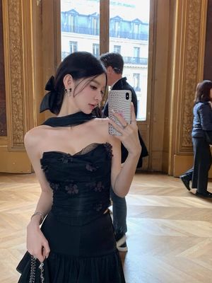 Quality 23K Black White Pearl Luxury Earrings Gem Bow Pearl Drop Earrings factory