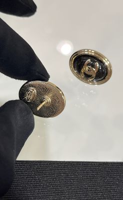 Quality 18K Gold Plated Black Stud Earrings with Color Enamel factory