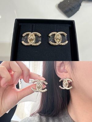 Quality 2025A Gold Book Closure CC Stud Earrings ,Fashion Earrings factory