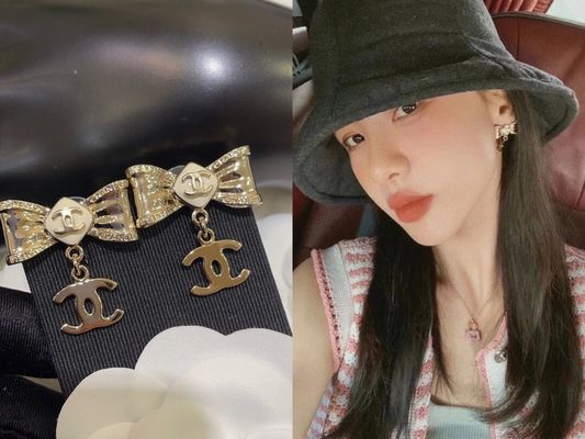 Quality 10-15mm Size Copper Hoop Earrings 18K Gold Plated Contemporary With 3D Bow factory