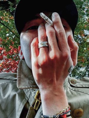 Quality Elegant Buccellati Silver Ring Silver Daisy Ring Adjustable Size #6-10.3 With White Gemstones factory