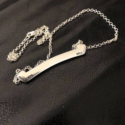Quality 925 Sterling Silver Horseshoe Choker Necklace with 45cm Chain Length and Slim Size for Casual Wear factory
