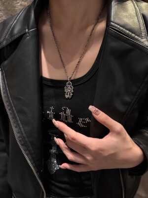 Quality Nickel Free Slim 925 Silver Necklace with Designer Sword Vine Pendant and 16-24 inches Length factory